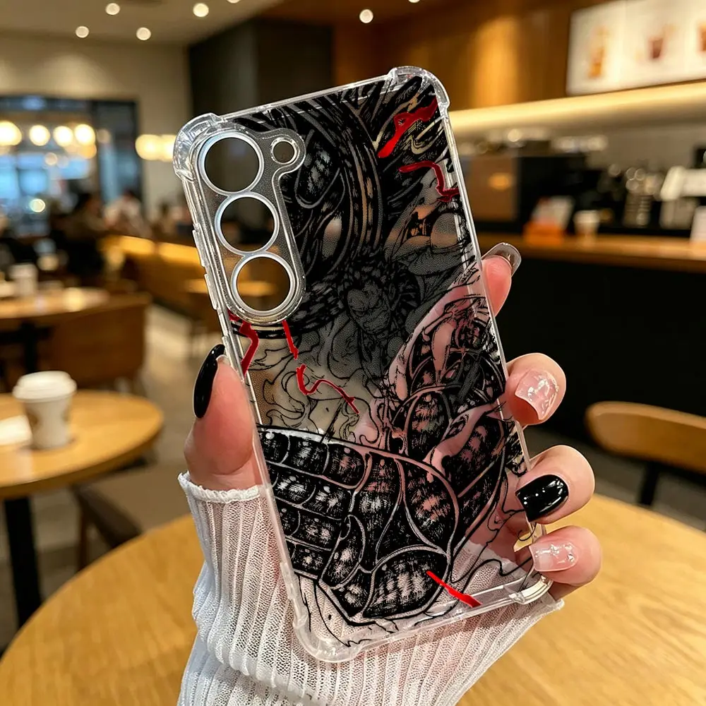 O-One Piece Luffys Zoro ACE Clear Phone Case For Samsung A03 A04E A05 A05S A06 A07 A12 A13 A14 A22 A24 A31 A34 NOTE 10 20 Cover