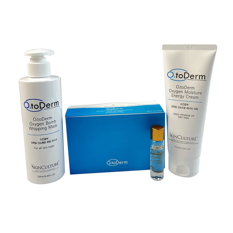 O2toderm ครีมล้างหน้าอุปกรณ์ O2toderm ออกซิเจนสำหรับผิวหน้าสเปรย์โทนเนอร์ผิวหน้าฟื้นฟูผิว