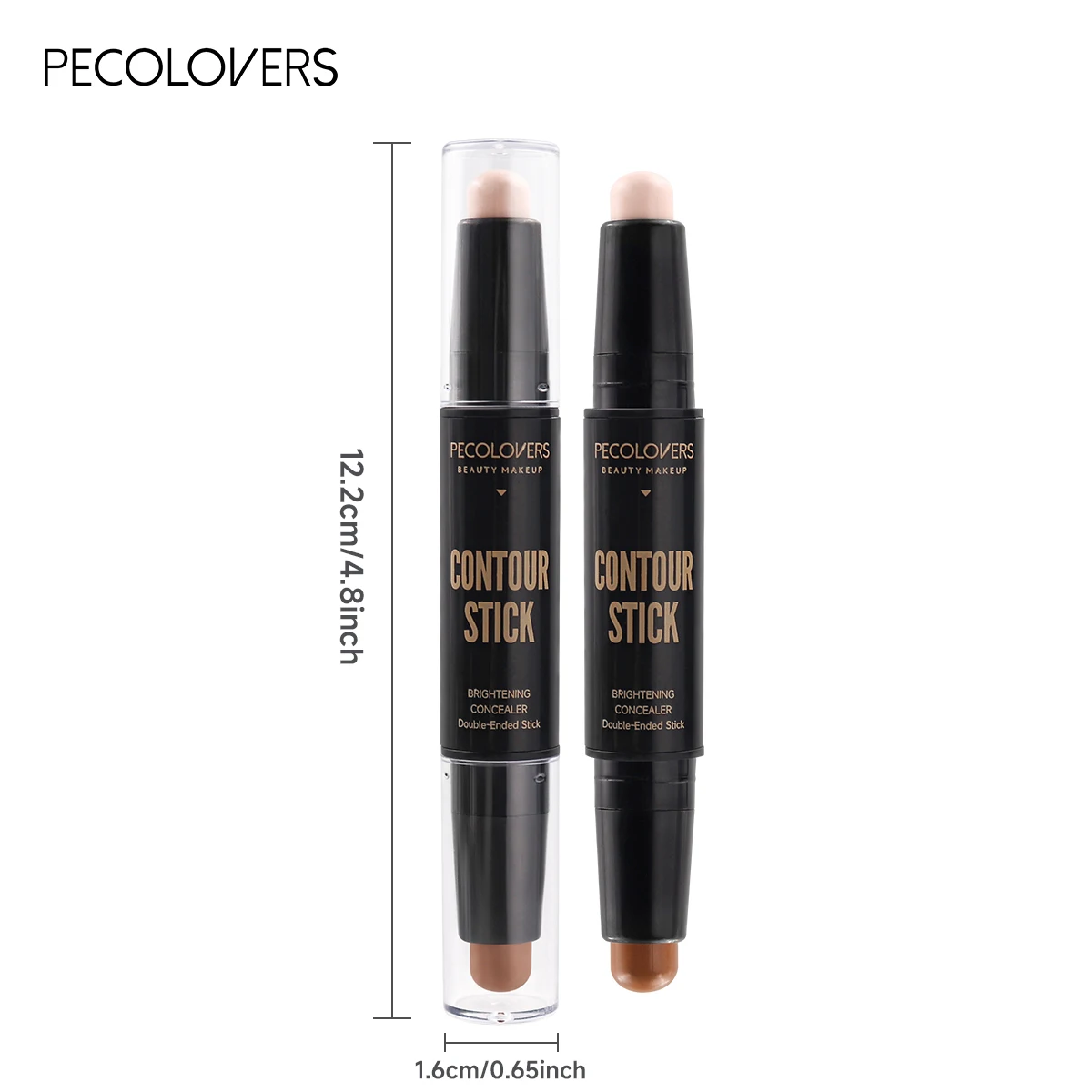 Double Head Contour Stick，Long Lasting Makeup ，Highlights&Contour&Concealer 3D Face Waterproof