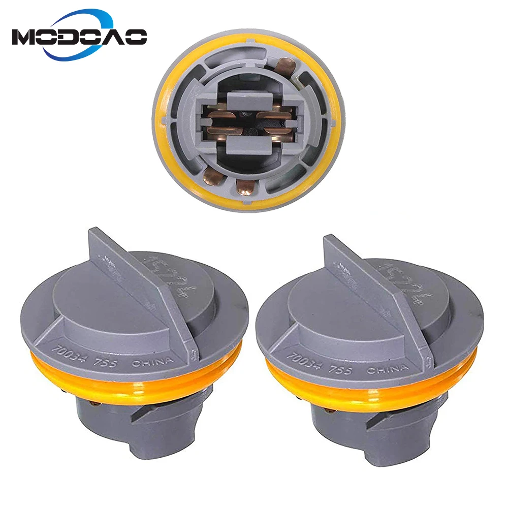 

2pcs Tail Lamp Light Bulb Plastic Socket Holder Fits Rear Left or Right Turn Signal Brake or Reverse Light
