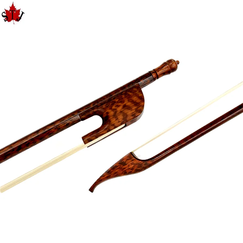 1pcs Baroque style 4/4 Snakewood letterwood Violin Bow Fiddle Bow.Siberian horsetail horsehair,violin parts accessories