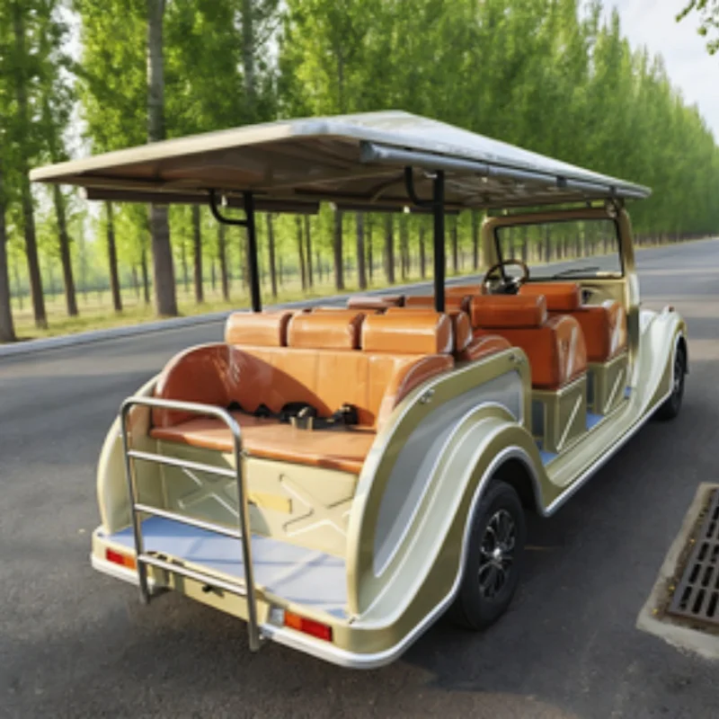 High Quality Exclusive 5 8 11 Seater Electric Antique Tour Bus 7000W AC Motor Electric Vintage Classic Car Free Custom Color