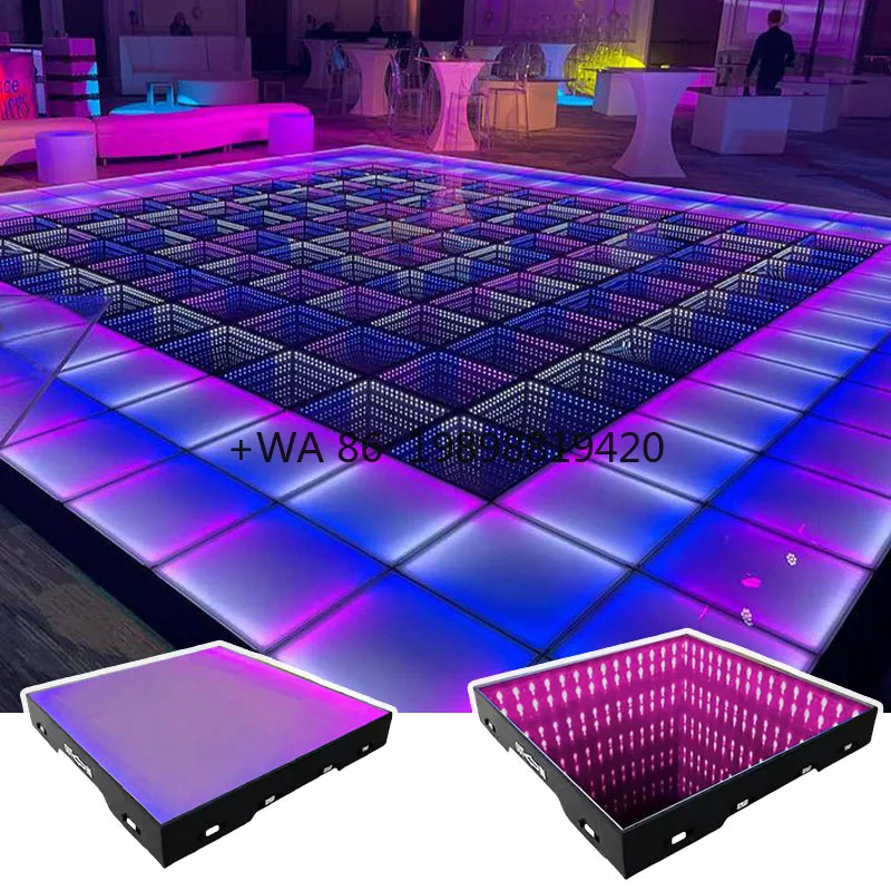 

Party Outdoor Events Rental LED Dance Floor Tiles Snap Together Panel IP67 Waterproof for Wedding Nightclub