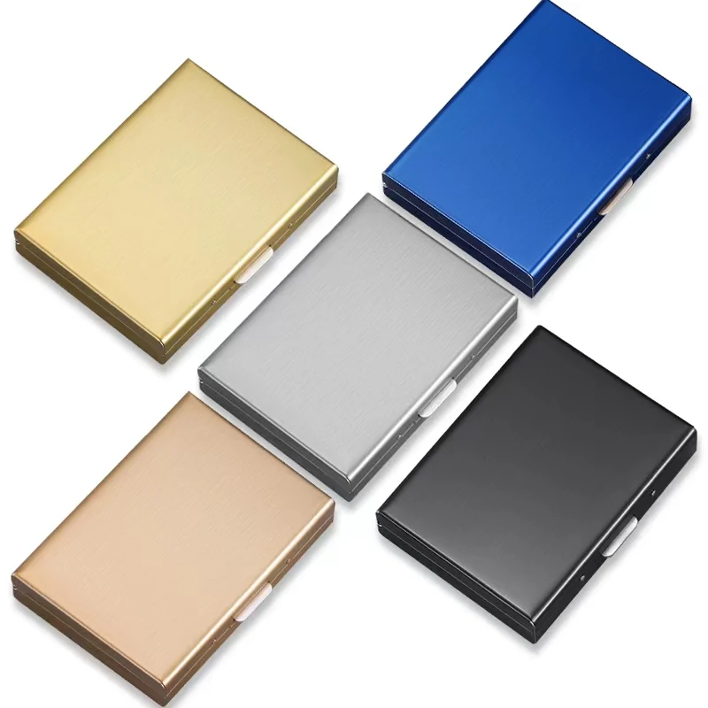 1pc Card Holder Men RFID Blocking Aluminum Metal Slim Wallet Money Bag Anti-scan Credit Card Holder Thin Case Small Male Purses