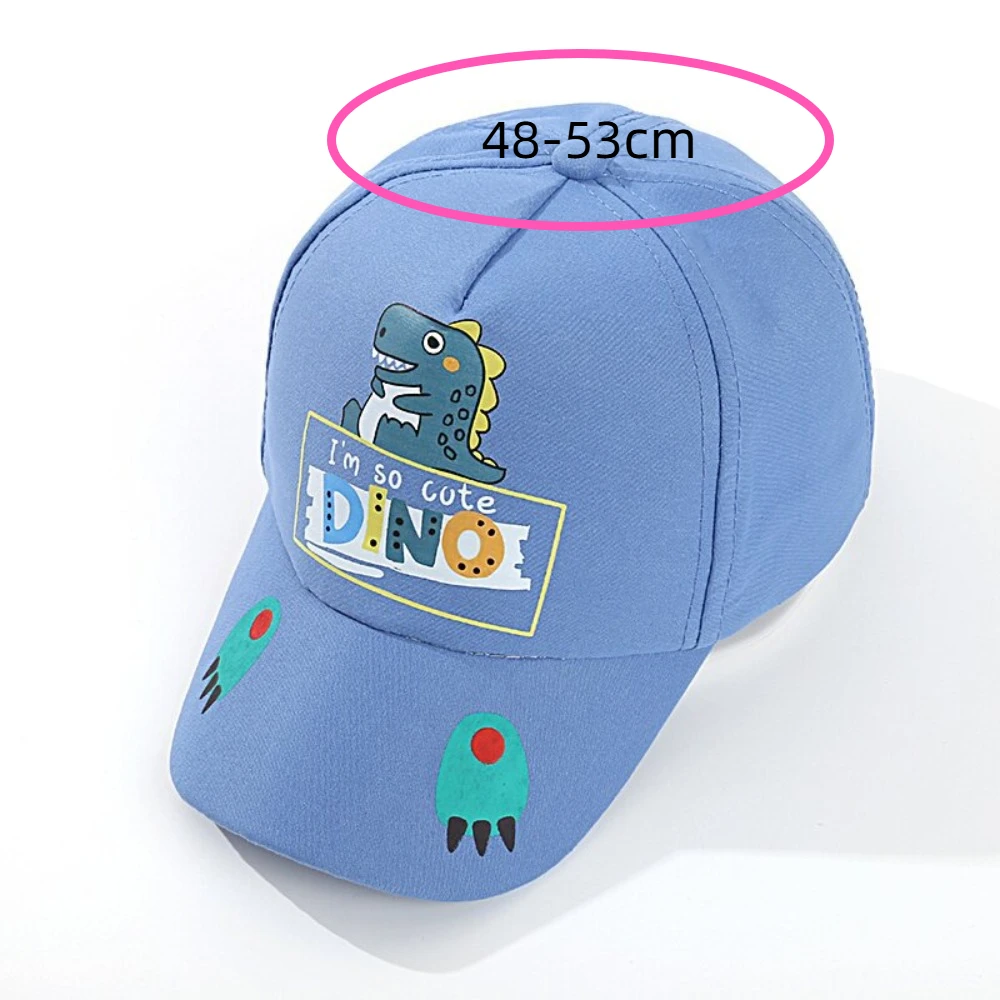 Niedliche Cartoon-Dinosaurier-Baseballmütze, atmungsaktiv, winddicht, Entenzungenhut, Sonnenschutz, Sonnenschutz, Visiere für Jungen und Mädchen