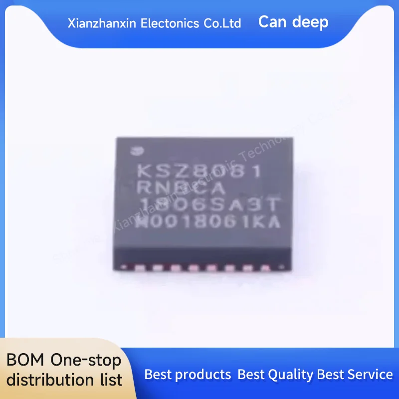 5PCS/LOT KSZ8081RNBCA KSZ8081 QFN-32 Ethernet physical layer transceiver chip