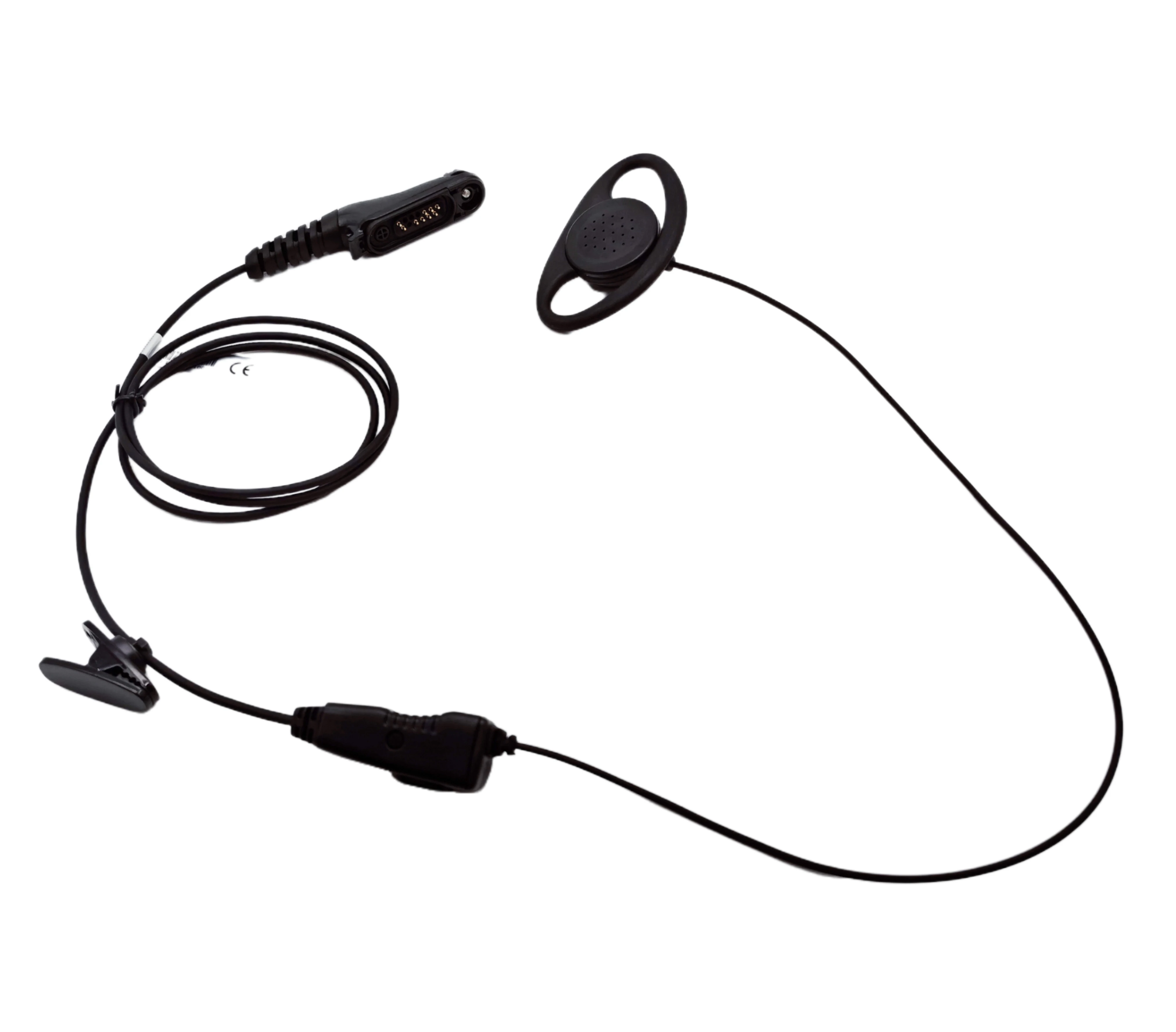 Professional R7 radio earhook headset with clear sound transmission for commercial use