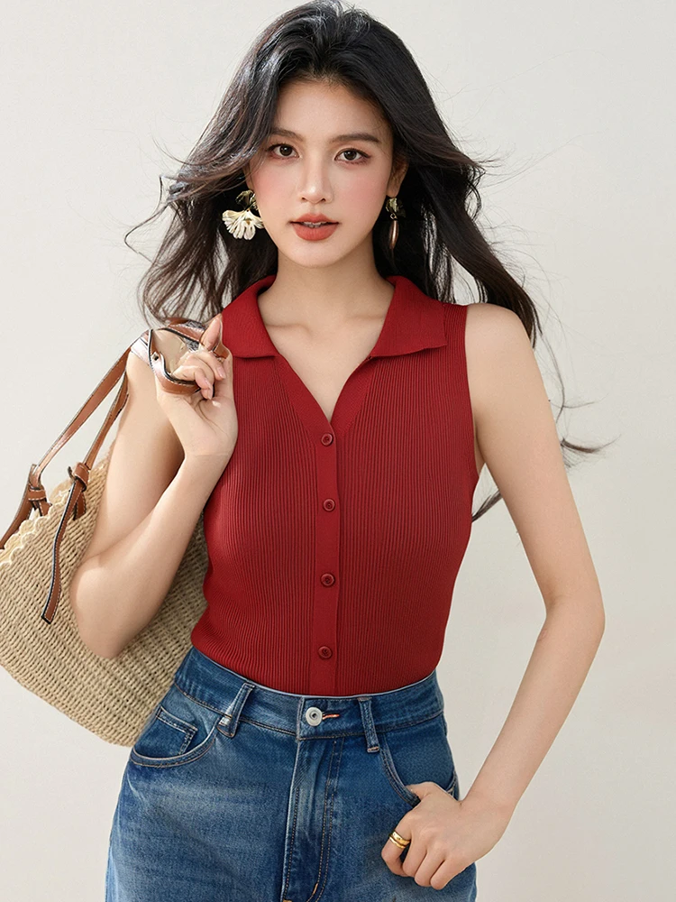 2025 Nuovo gilet con bretelle Summer Spice Girl Slim-fit Abbigliamento esterno Top senza maniche Streetwear Canotta casual