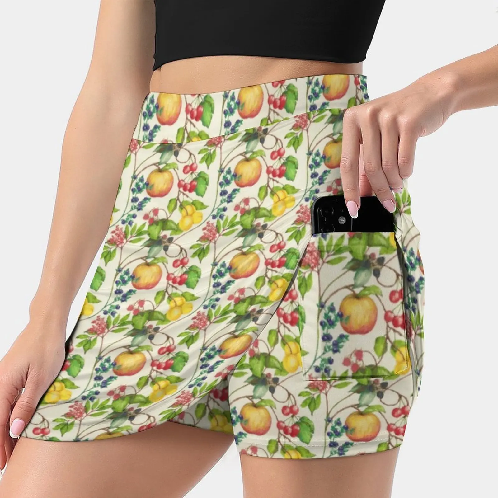 The Joy Of Summer Women's skirt Aesthetic skirts New Fashion Short Skirts Erfolgreichillustrator2 Fruit Summer Kitchen Berry