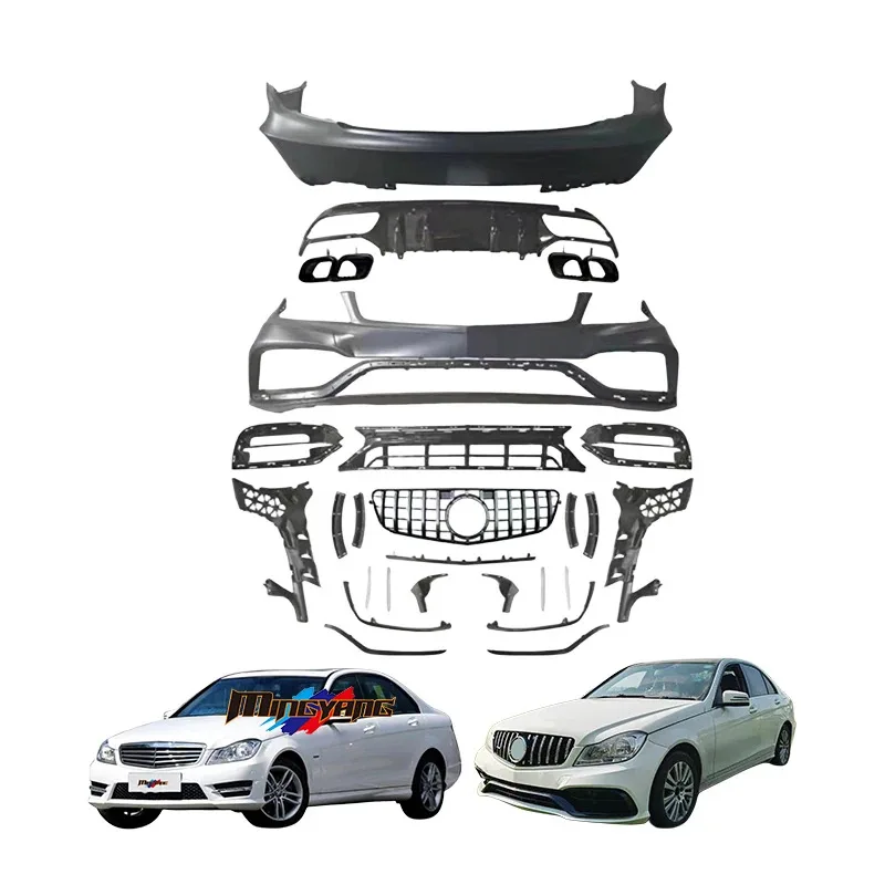 

Modification High Quality W204 Upgrade to W205 Design Car Bumper Grill Bodykit for C Class W204 2007-2014 to W