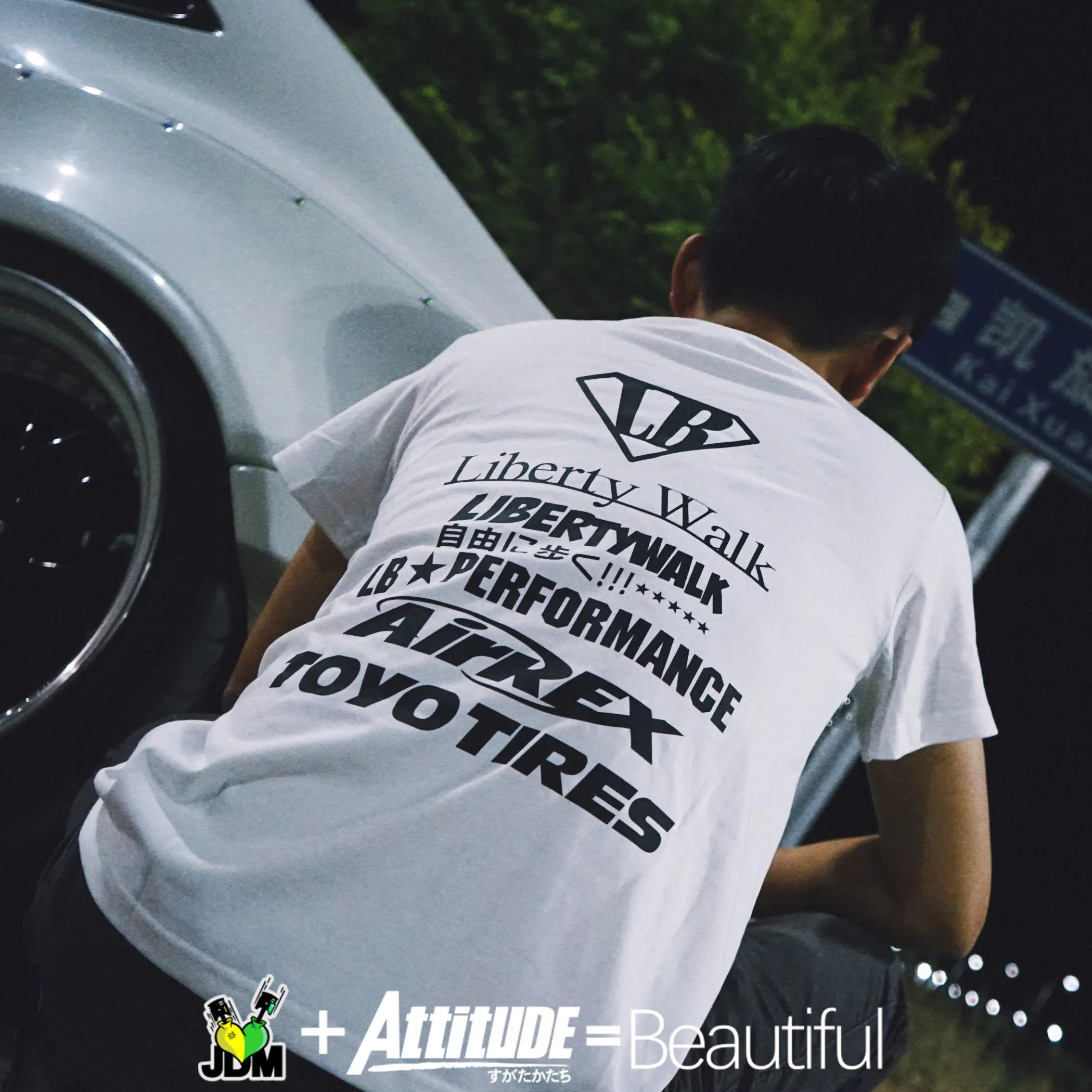 2026 Summer Fashion New Attitude ATTITUDE War God GTR35 Japanese LB Widebody Wraparound Liberty Walk Cotton ShortSleeved T-Shirt