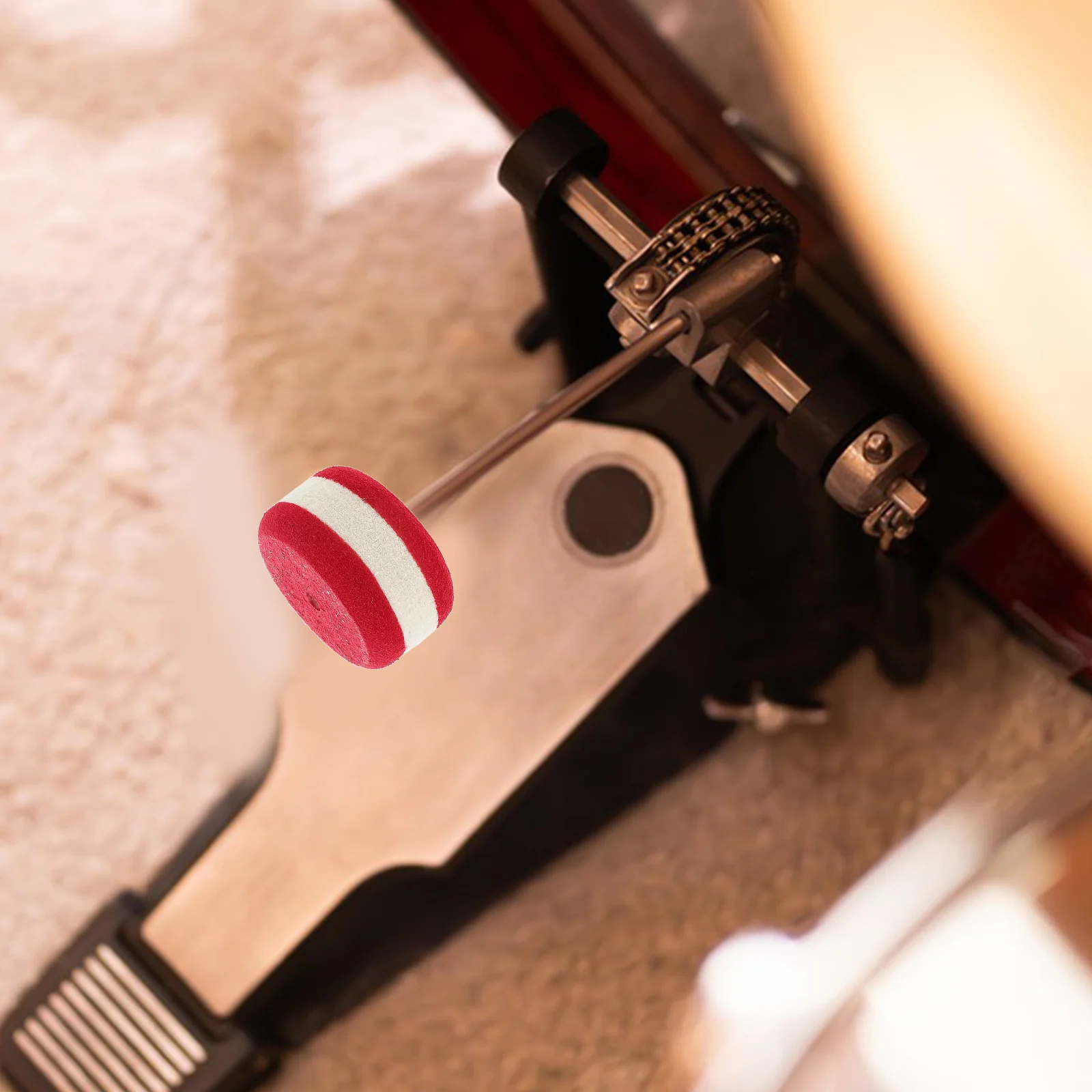 

Universal Pedal Hammer Felt Pad Replacement Durable Beating Head Strong Impact Ergonomic Design Easy Install Drum Set Accessory