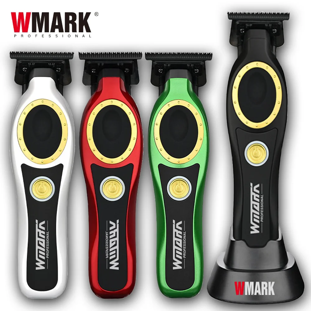 

WMARK NG-7230 Профессиональная машинка для стрижки волос Керамическое лезвие с титановым покрытием 7500 об/мин Мужской триммер с гравировкой и зарядной базой