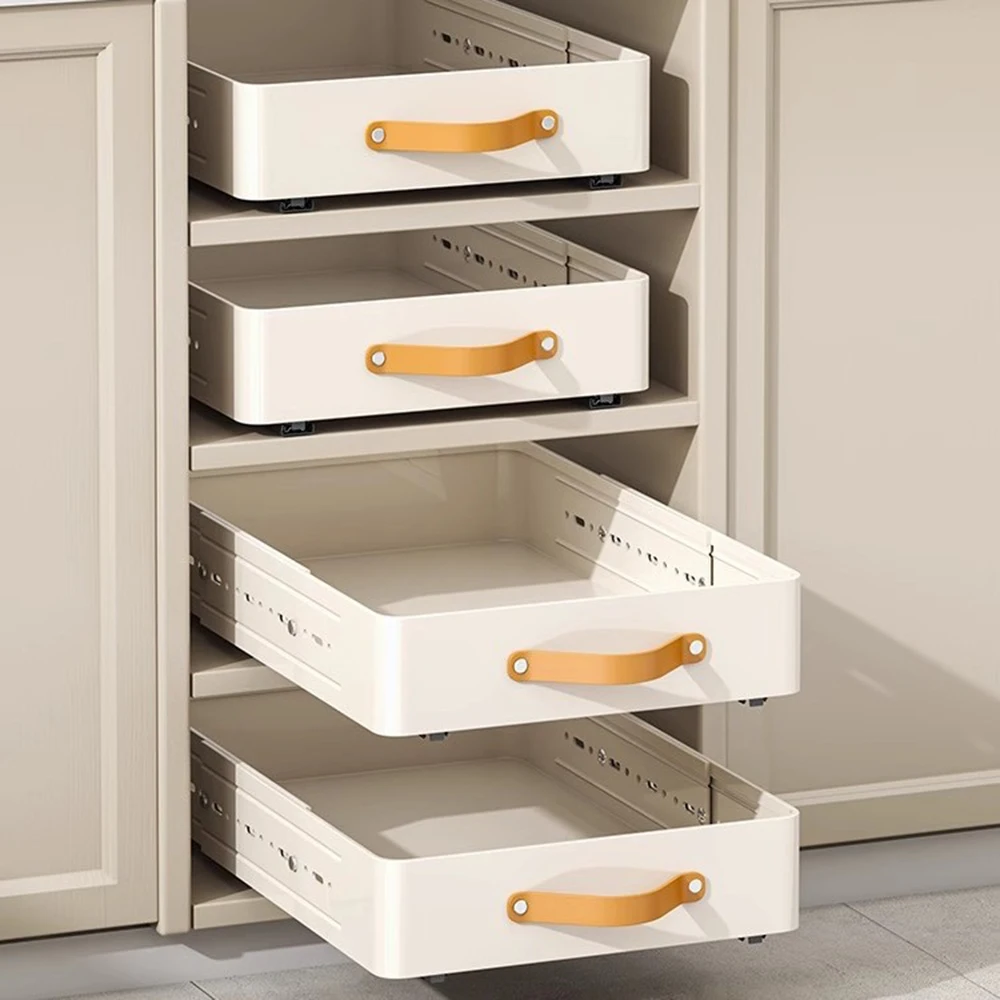 1 stücke Küche Ausgestattet Schublade Schrank Organizer Erweiterbar Gleitschiene Lagerung Rack Kein Bohren für Küche Schrank Unter Waschbecken
