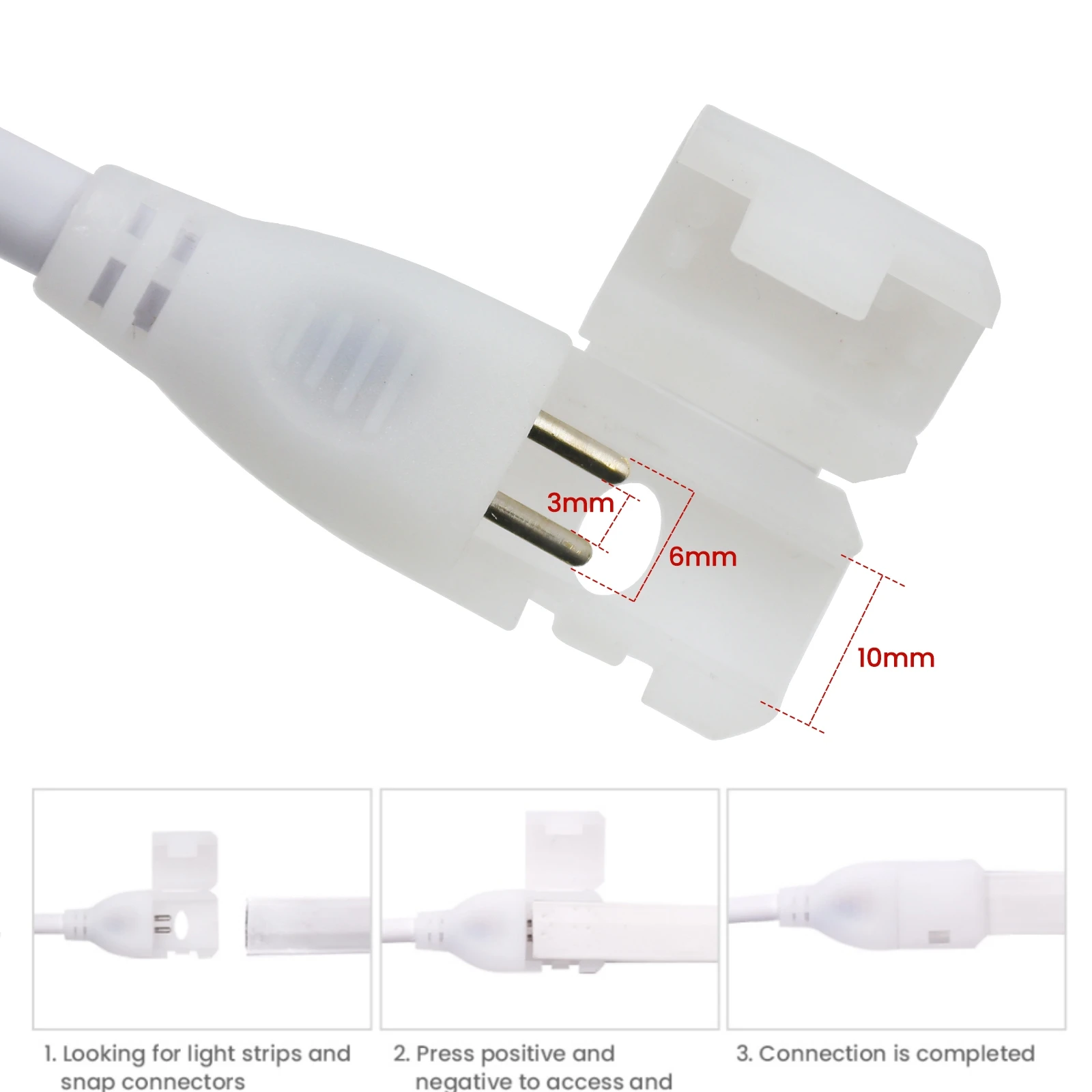 220V dimmbarer Netz stecker für 240leds/m 120leds/m Cob Neonst reifen mit Ein-Aus-Schalter