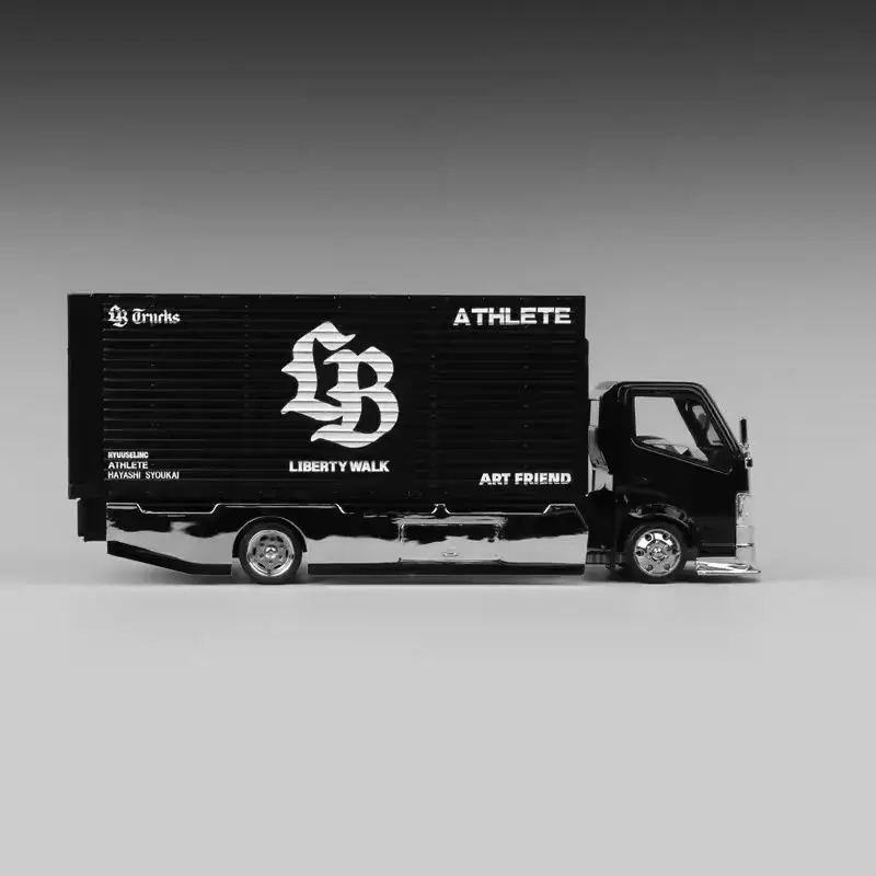 MT Model 1:64 LBWK Modified Van Black Alloy Model Simulation Miniature Car Model Collection