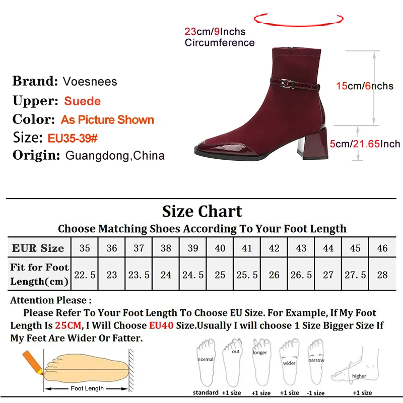 Women Slim Short Boots Hot Sell 2024 Autumn New Office Shoes 5CM Square Heel Lady Dating Suede Ankles Boots Elegant Female Shoes