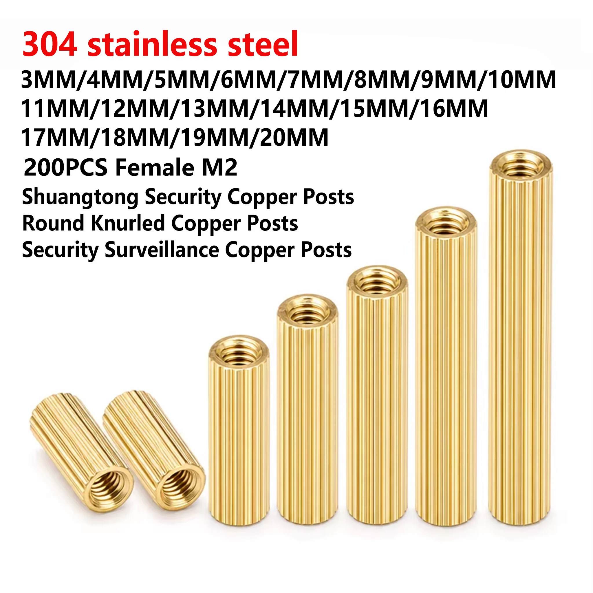 M2 Brass Male/Female Isolation Posts Post Mounting Threaded PCB Main Board Round Washers Hollow Bolts Screws Long Nuts