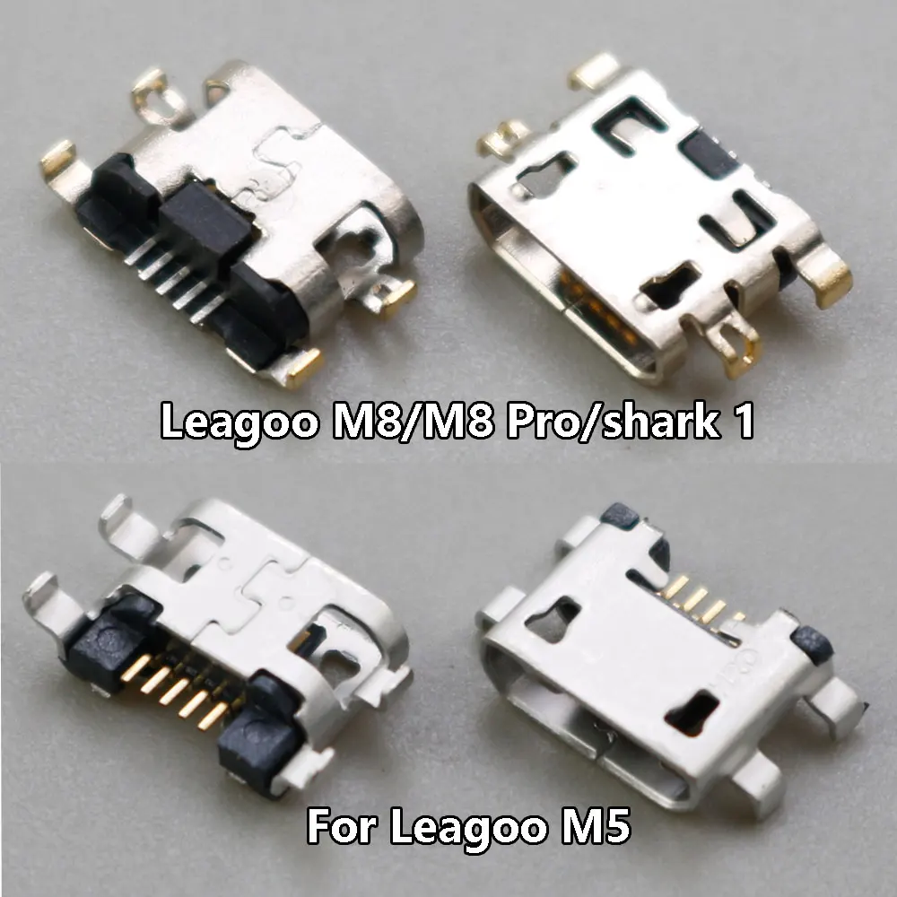 

10Pcs Micro USB Type C Connector 5Pin Jack Socket Female Charging Port Power Plug Dock For Leagoo M5 M8/M8 Pro/shark 1