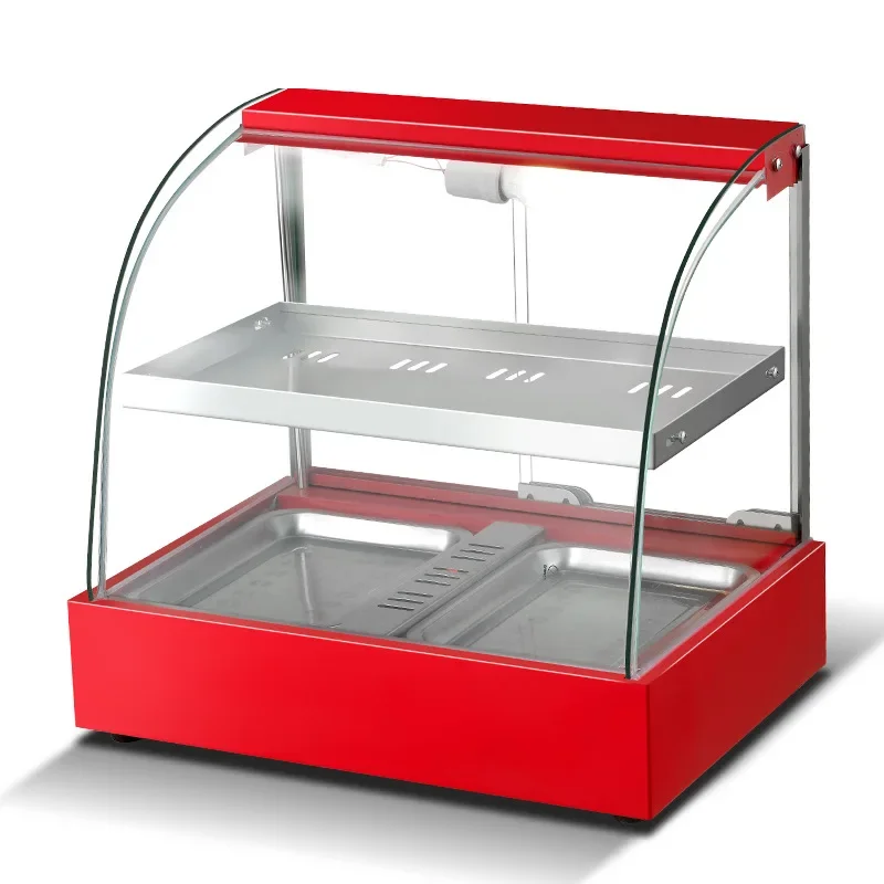 Food insulation cabinet Commercial heating incubator Display cabinet Small desktop egg tart chestnut beverage bread display