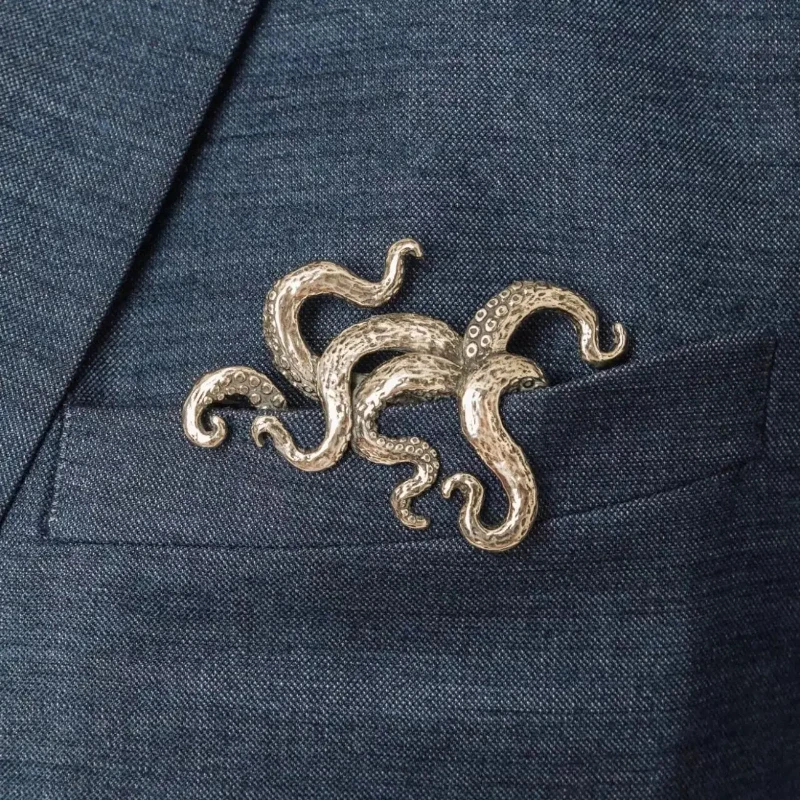 2025New Retro Traditional Gentleman Suit Animal Shape Brooch man Coat Collar Buckle Pin Decorative Shirt Badge