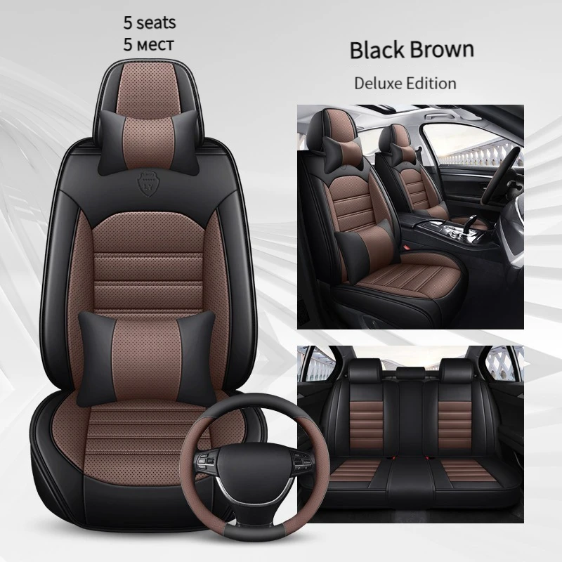 

Full Set Breathable Napa Leather Universal Car Seat Covers For Mitsubishi Pajero 4 2 Sport Outlander Xl Asx Car Accessories