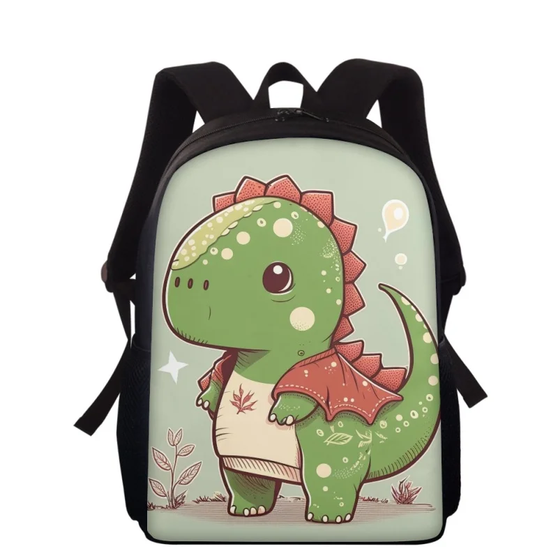 Mochila con estampado de dinosaurio de dibujos animados para niños, mochila escolar para adolescentes, bolsa de libros para estudiantes