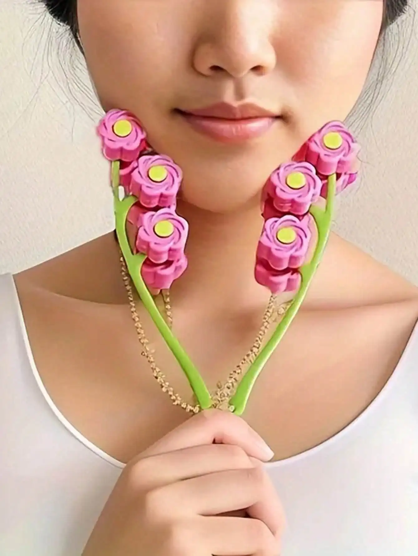 

Flower Shape Facial Massage Roller Manual Lifting Firming V Face Slimming Multi-functional Skin Care Beauty Massage Tool