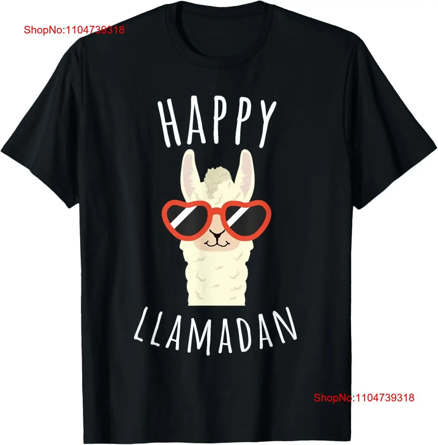 

Забавная футболка Happy Llamadan Ramadan Kareem Llama, винтажная стираная удобная футболка унисекс, дышащая, стильная, растянутая с графическим рисунком