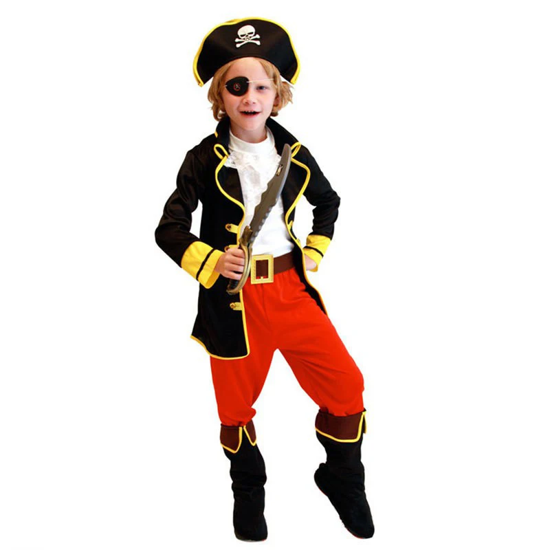 Disfraz de pirata para niños, disfraz de Halloween para niños, Capitán Jack, Cosplay