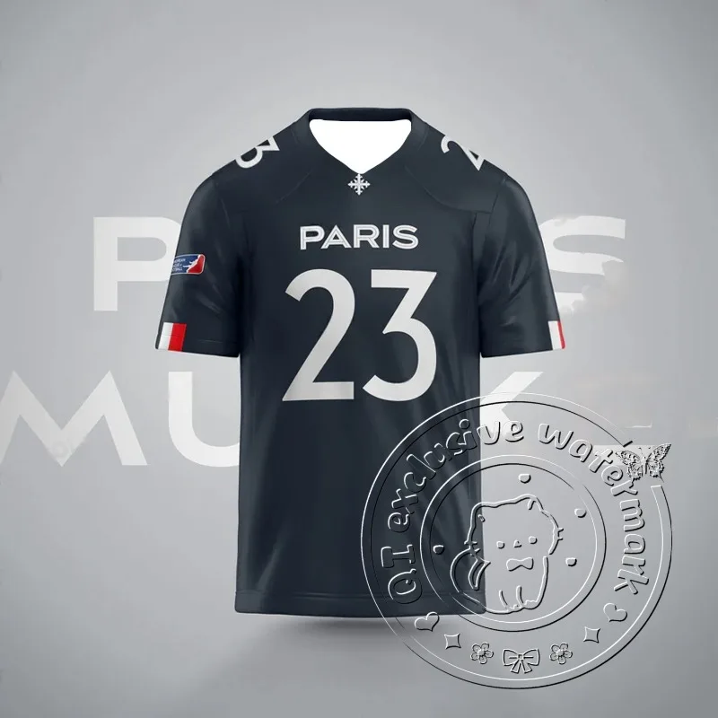 

New Arriavl Paris Mosquets Summer Rugby T-shirt for Men and Women Oversized Short Sleeved 3D Printed T-shirt for Couples 2025-26