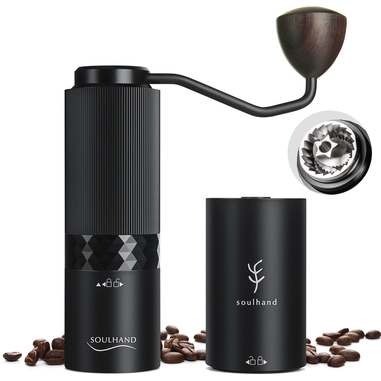 Top Selling Professional Stainless Steel Combines An Electric Grinder Manual Grinder Brewing  Coffee Grinder Set For Home