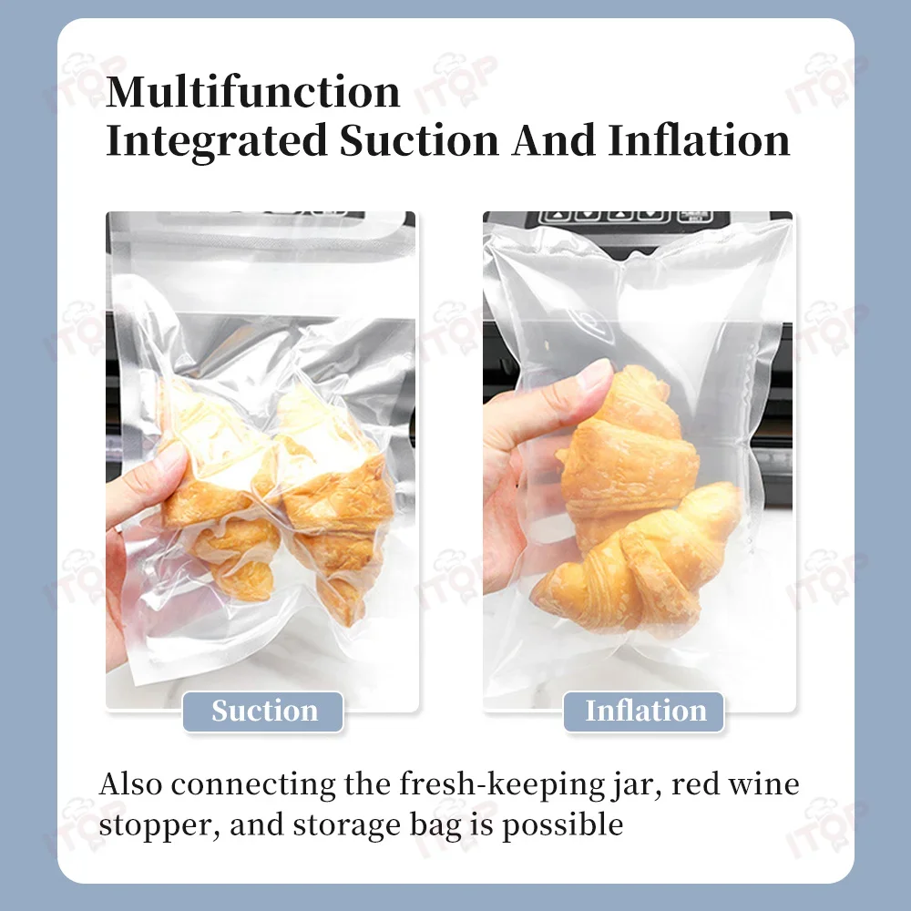 Commercial Vacuum Sealer 32cm 24-hour Continuous Work with Inflation Feature 90KPA Vacuum Packaging Machine