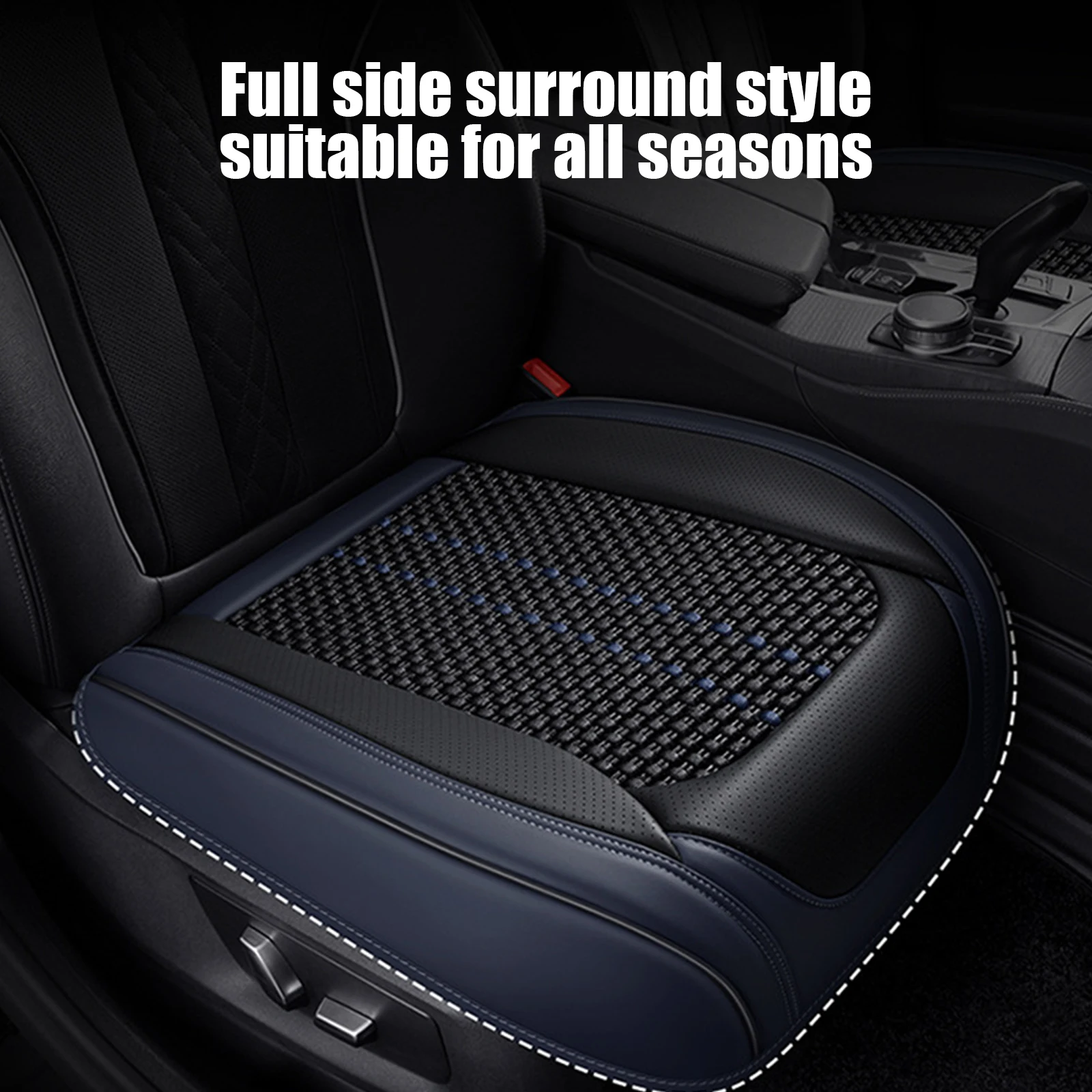 

New Full-Wrapped Car Seat Cover Breathable Hole PU Car Front Seat Cushion Four Seasons Universal Anti Slip Auto Seat Protector