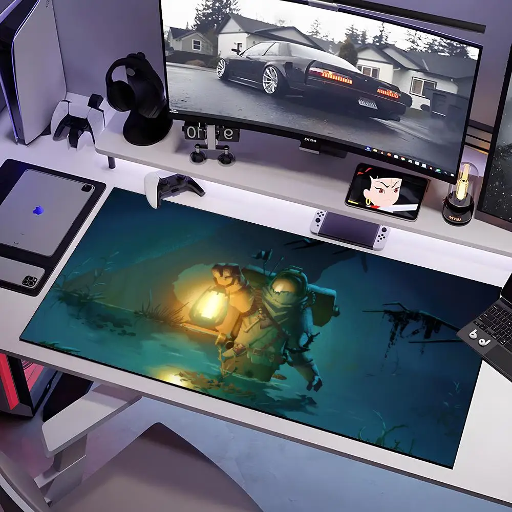 لوحة ماوس ألعاب O-Outer Wilds كبيرة مضادة للانزلاق من المطاط المطاط لوحة مكتب متينة بحافة سميكة مناسبة للمكتب والغام #5