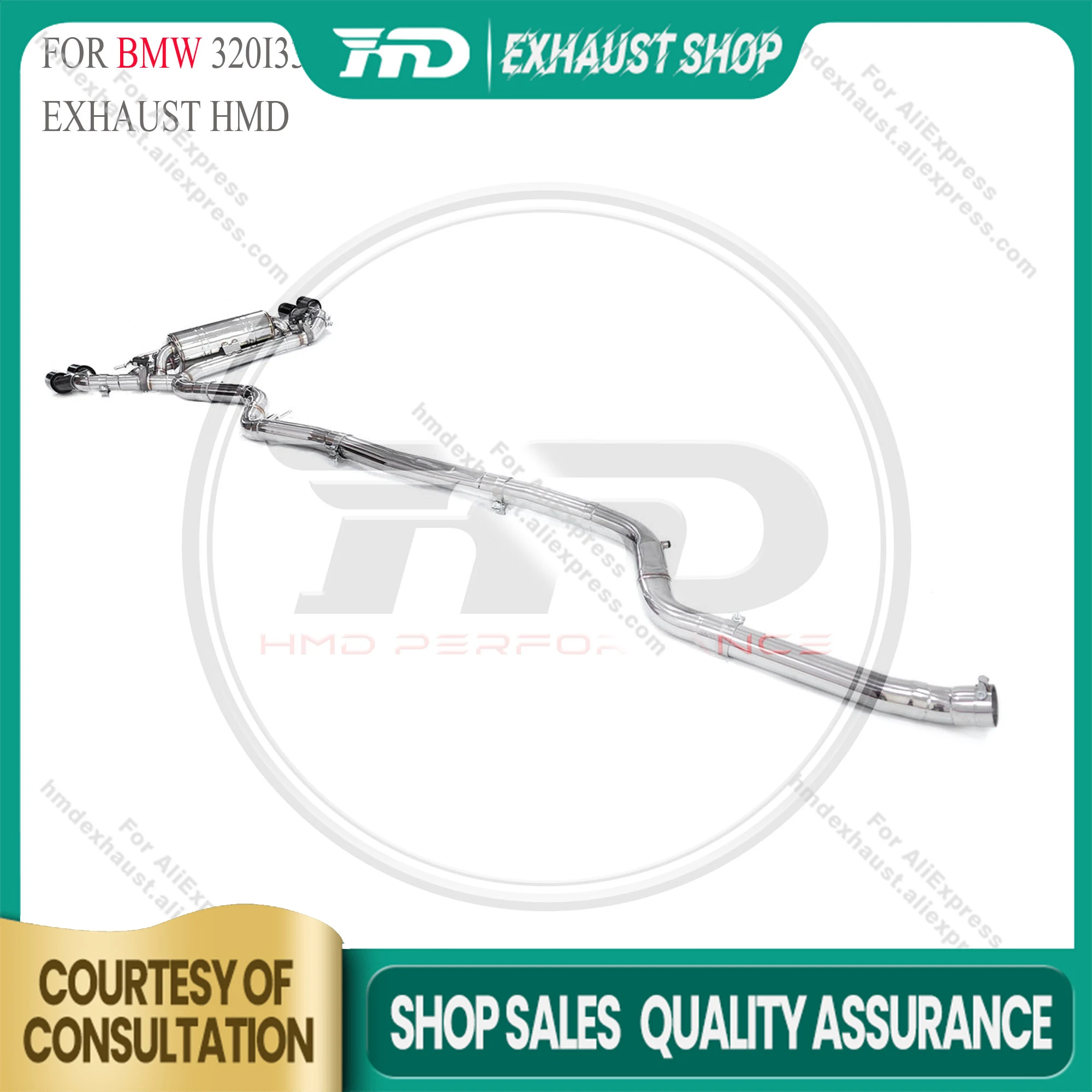 

HMD Exhaust Catback for BMW 320i 330i G20 SS304 Electronic valves Muffler Tips Large diameter High quality Handcrafted