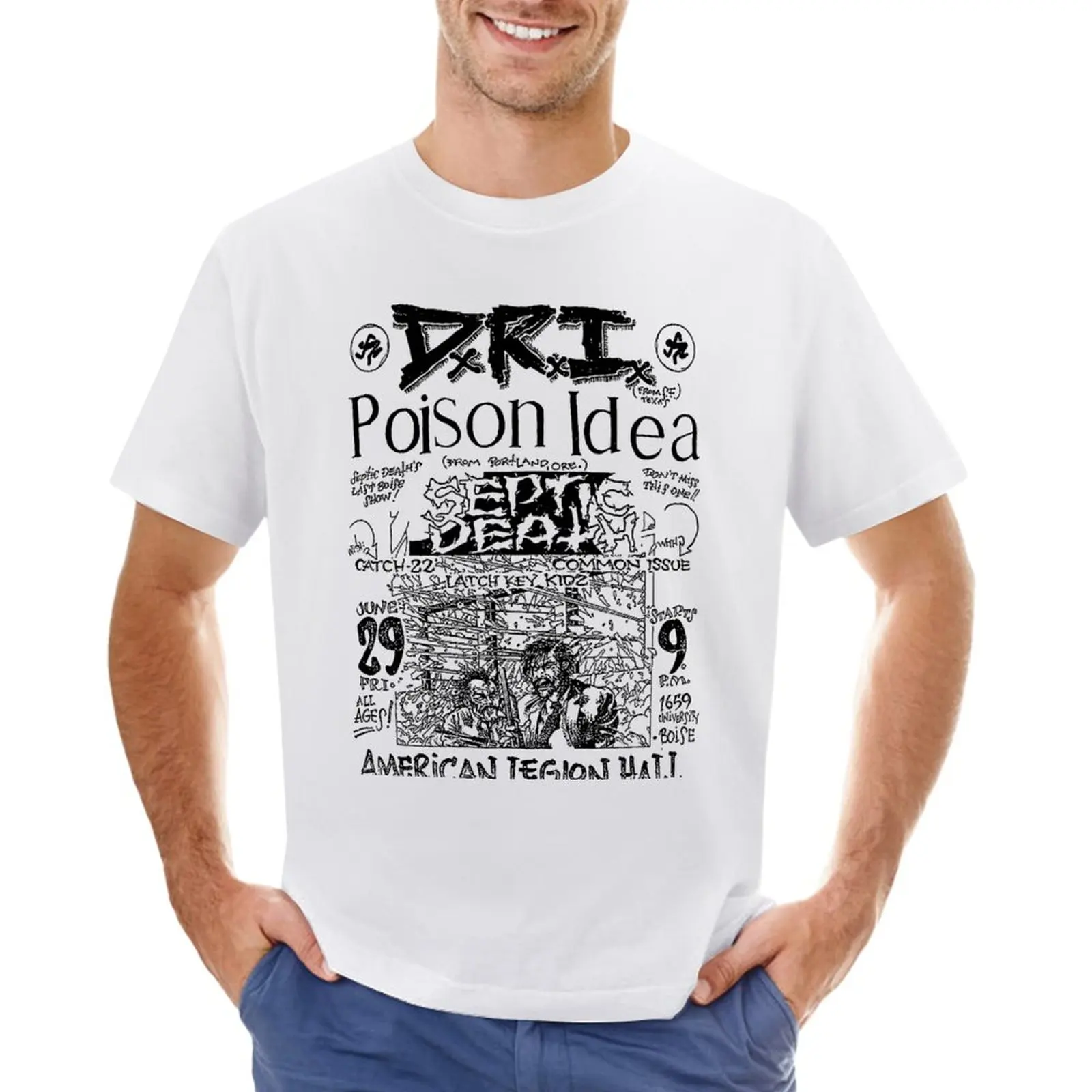 

DRI x Poison Idea x Septic Death T-Shirt customs design your own hippie clothes cute tops tshirts for men