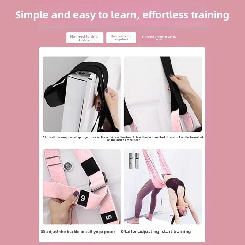 Aerial Yoga Hanging Rope, Resistance Bands，Inverted Divine Tool, Lower Waist Training Device Portable Fitness Body Building