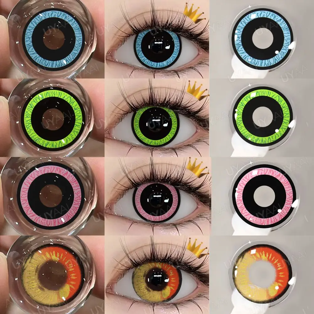 UYAAI【1*contacts Lenzen+1*pincet+1*lenzen Case】Cosplay Anime Ogen Lenzen Nebulos Serie Make-up