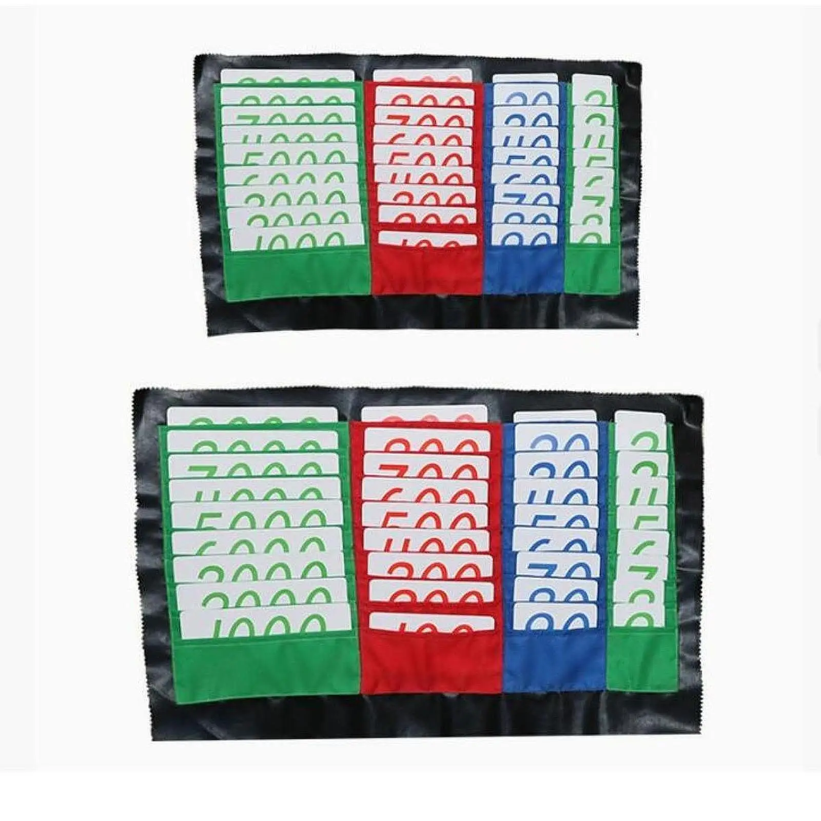 

2Pcs Math Cards Storage Bags Number Learning Cards Number Flashcards Storage Educational for Playroom Colored Organizing Bags