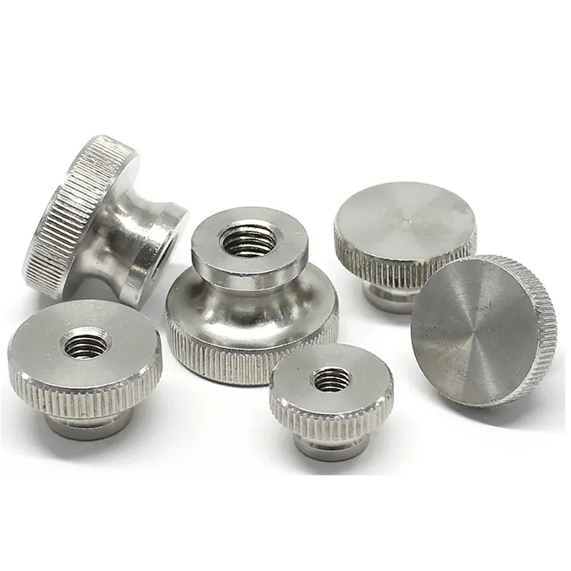 Tuerca moleteada de cabeza alta antideslizante para aplicaciones de ajuste fino Tuerca de tornillo manual de acero inoxidable 304 M3 M4 M5 M6 M8 M10 M12