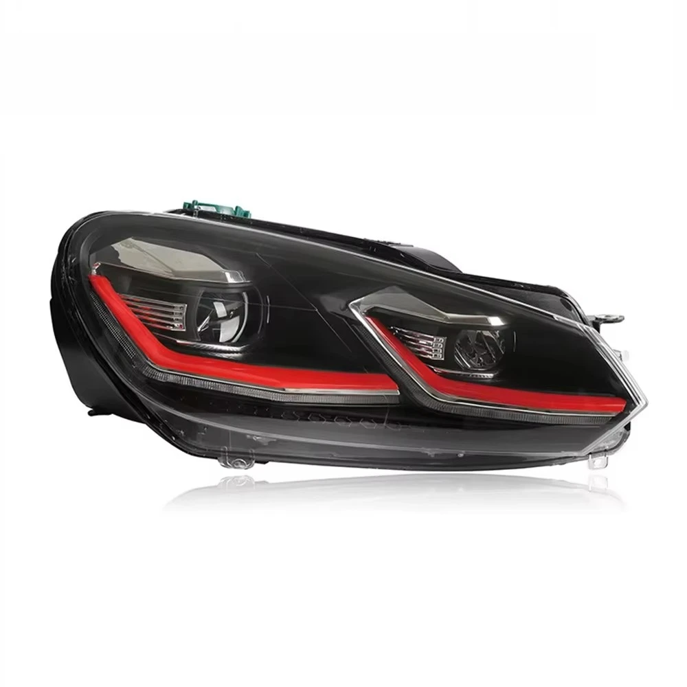 

New Upgraded 12V 50W LED High/Low beam Headlight Assembly, GTI 09-13 R20-6000K DRL Plug and Play 4000 Lumens