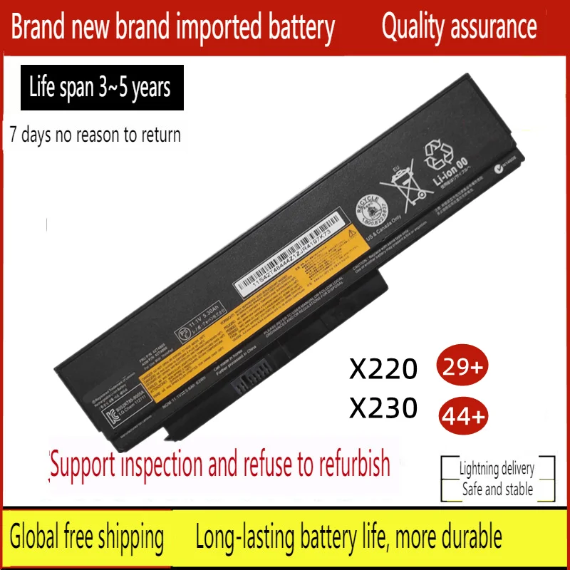 

New Laptop battery fo Lenovo thinkpad X230 battery X220i X230i X220s X220 45N1024 45N1025 42T4861 42T4862 42T4865 42T4875 44+29+