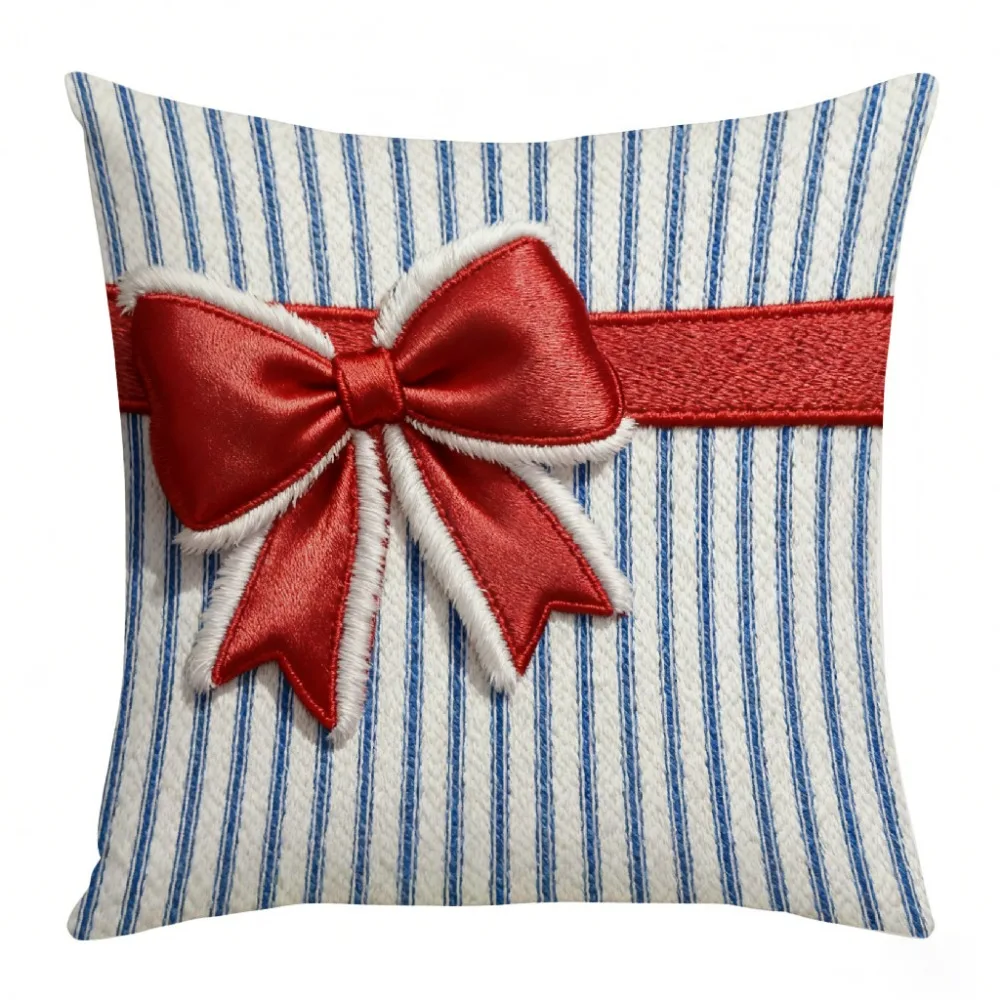 Cartoon Christmas Pillow Covers Flat Printing Santa Claus Holiday Cushion Cover 45*45 cm Snowman Throw Cushion Case