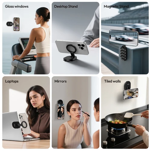 Imagen 2 del producto Ulanzi MA39 MagLock Ventosa Soporte de escritorio para teléfono para iPhone 17 16 15 14 con parte inferior de succión para cristal de pared