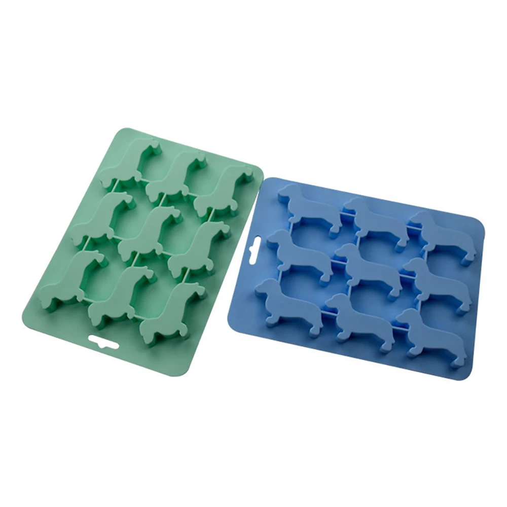 Dachshund Dog Shaped Silicone Ice Cube Mold and Tray for Drink Ice Maker Candy Chocolate Biscuit Fondant Cupcake Cake Decoration