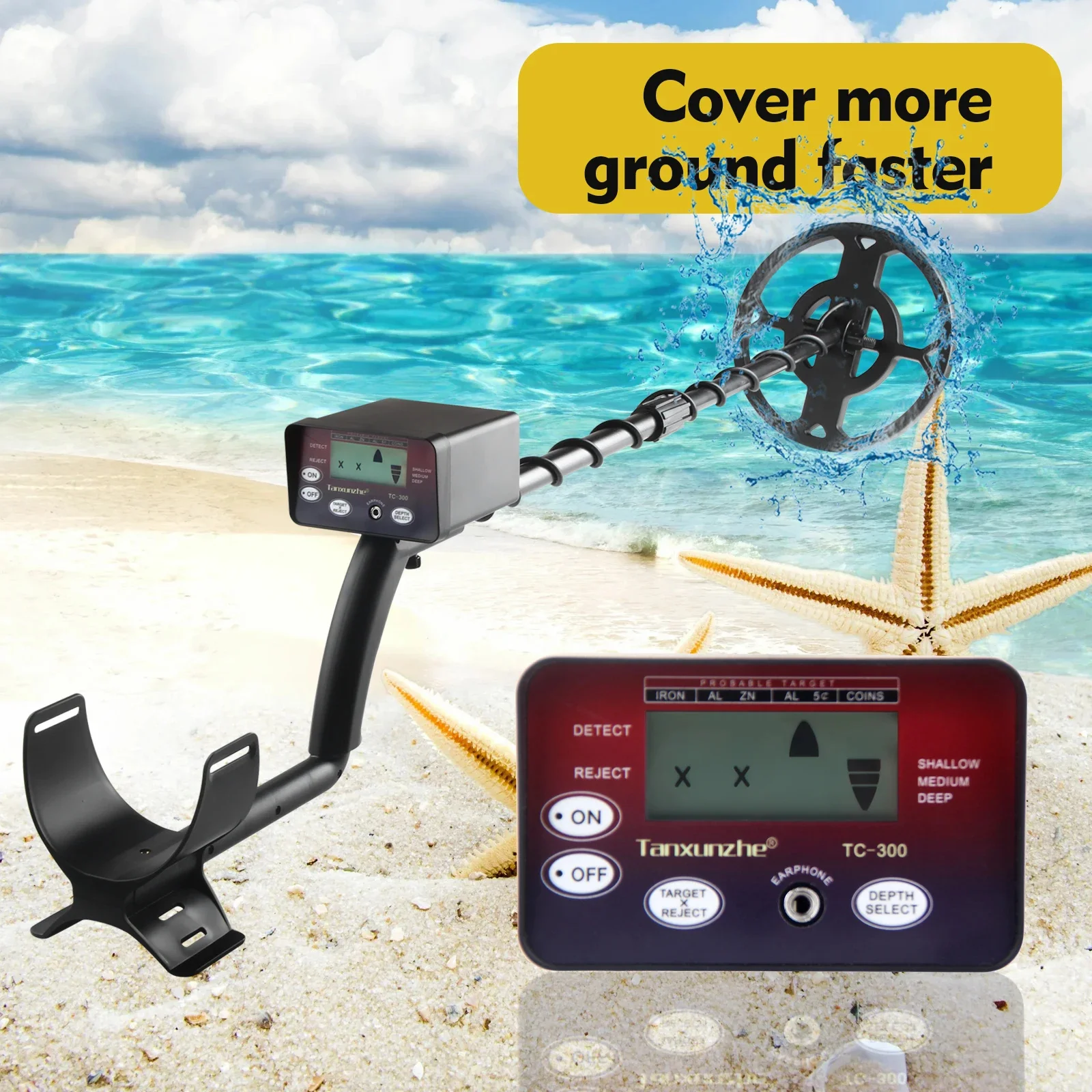 TC-300Hot Selling Underground Metal Detector Gold Detectors Treasure Hunter Detector Waterproof Circuit Metales High Sensitivity
