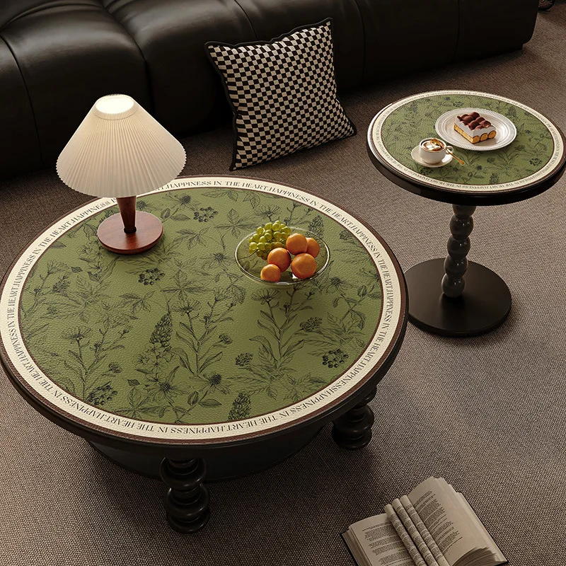 

American Style Waterproof Oil-Proof PvcTablecloth Decorative Round Kitchen Dining Party Table Cover Tea Cloth Diameter 50~140cm