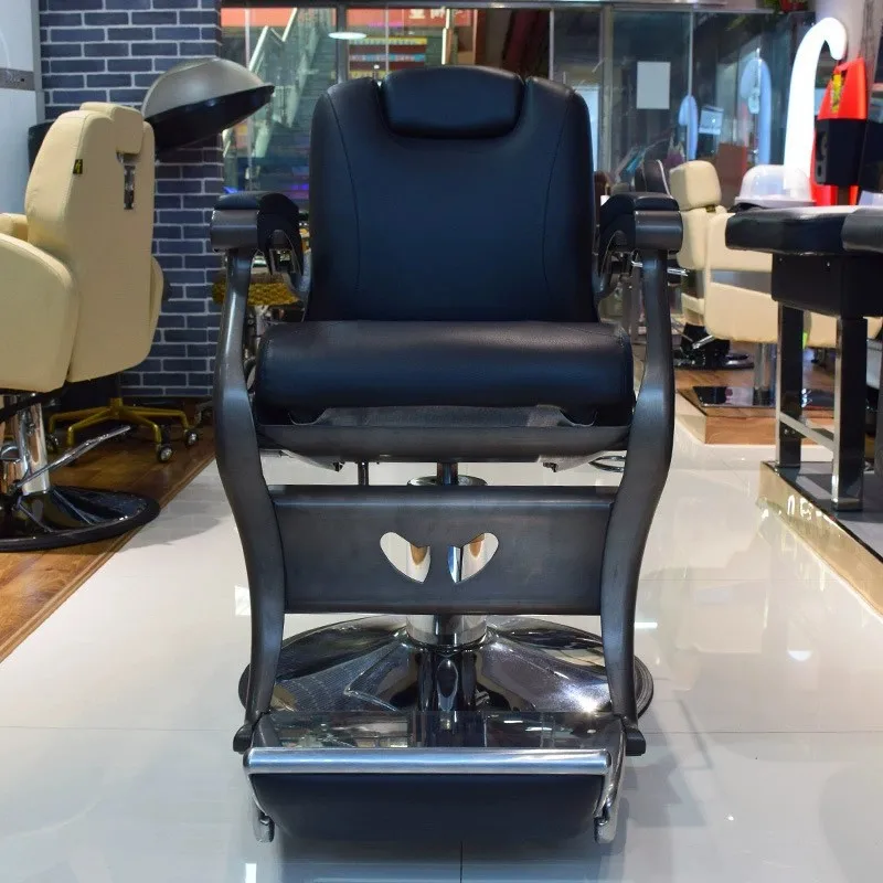 M Barber shop chair reclining barber chair beauty salon  retro lift men's hair cutting chair