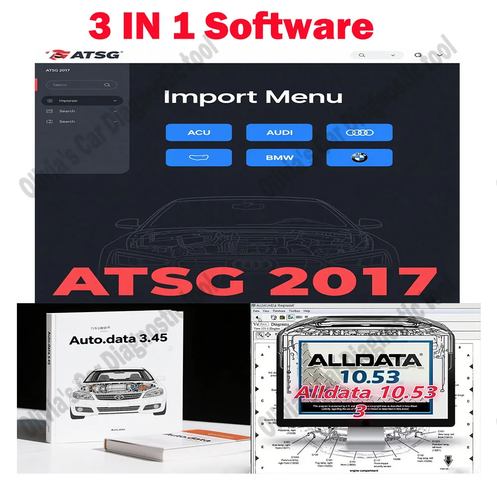 

ATSG 2017 Unit Failure Detection Software + Autodata 3.45 obd2 scanner Wiring Diagrams data + Alldata 10.53 Car accessories Tool